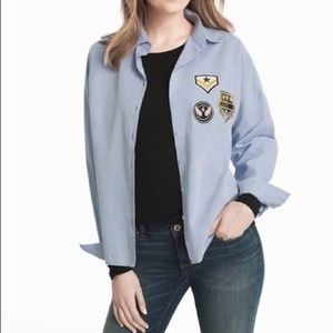 ☀️NWT White House Black Market Patch Shirt Small